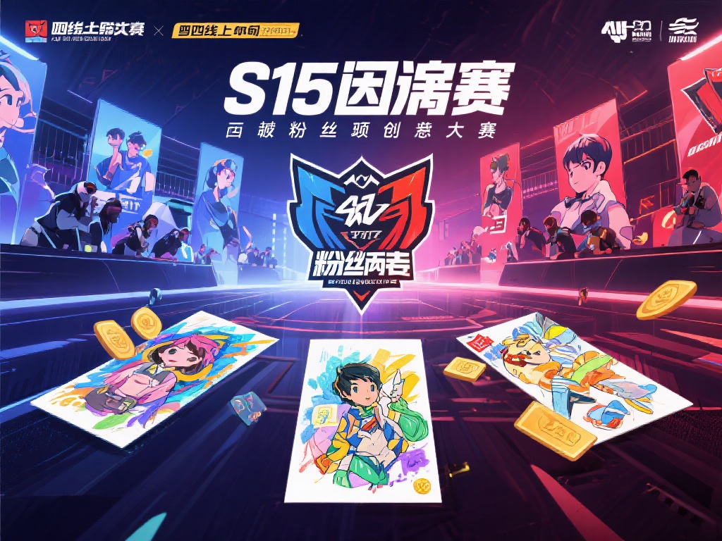 S15入围赛周边盛宴:粉丝互动福利狂欢! 另外,线上也同步推出了粉丝创作大赛,鼓励